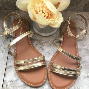 Strappy Gold Star Sandals